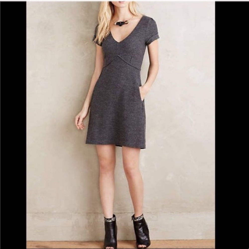 NWT Anthropologie sparrow Seamed Boiled Wool Dress